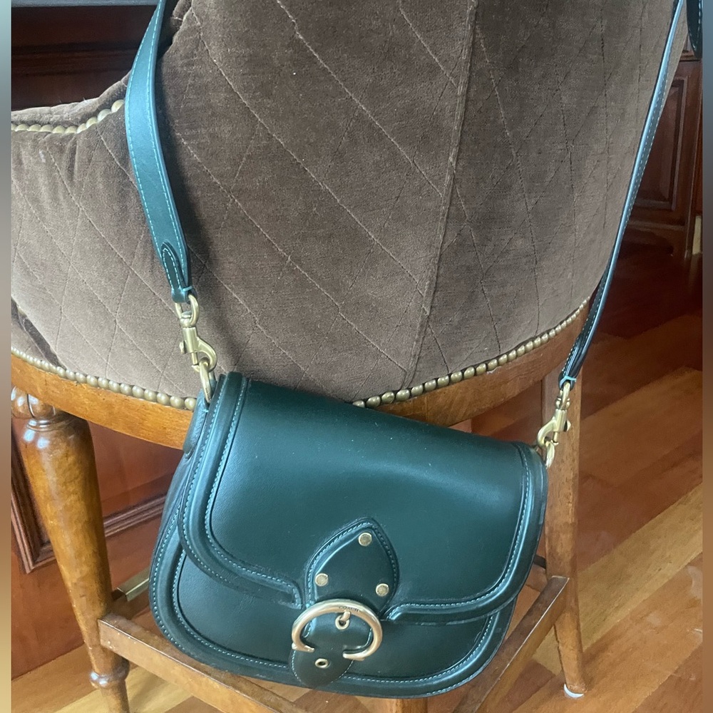 Coach Dark Green Leather Beat Crossbody Bag. Tags. - Picture 7 of 8